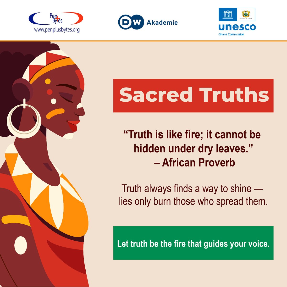 penplusbytes's tweet image. No matter how far lies spread, the truth always finds a way to shine. Misinformation may spark quickly, but it burns out just as fast, often harming those who spread it.

#Penplusbytes
#MILForRuralGhana
#SpotTheFake
@dw_akademie @unescoghnatcom