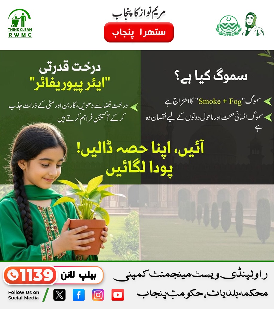 SuthraJhelum's tweet image. 🌳
صاف فضا، صحت مند زندگی — ہمارا عزم۔
#antismog #RWMC #suthrapunjabprogram #CleanPunjab #rwmcjhelum
@lgcddpunjab @MaryamNSharif @MaryamAurangze @PlanComPakistan