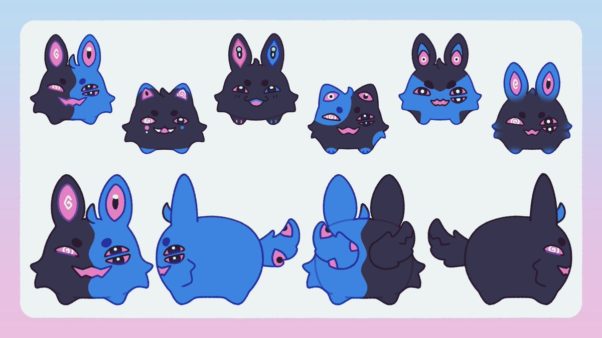 turns out I've made over 100 pieces of art this year but I haven't even posted a quarter soooo gonna try catch up with that!!! 😊

these are actually from the end of last year tho when I started doing VTuber mascot designs on VGen!!