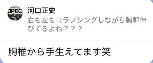J1のキーパーから練習動画が送られて来てコラプシングの最中に骨盤人間でしかありえないタイミングで胸郭がスライドして球を弾くシーンが何度も見られた

「周りは何故その球を弾ける？」みたいな雰囲気なのだが、、スローで見ながらロジックを説明すれば誰でも理解出来る内容ではある

素敵な表現