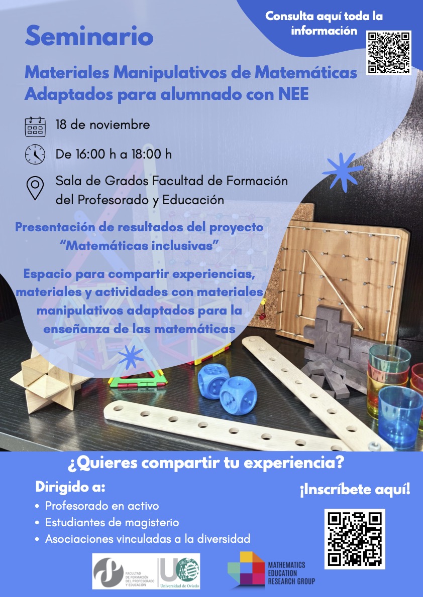 Materiales manipulativos en educación matemática para alumnado con necesidades específicas, ¿cómo resuelves estas situaciones? ¿Tienes algún material que nos puedas presentar?