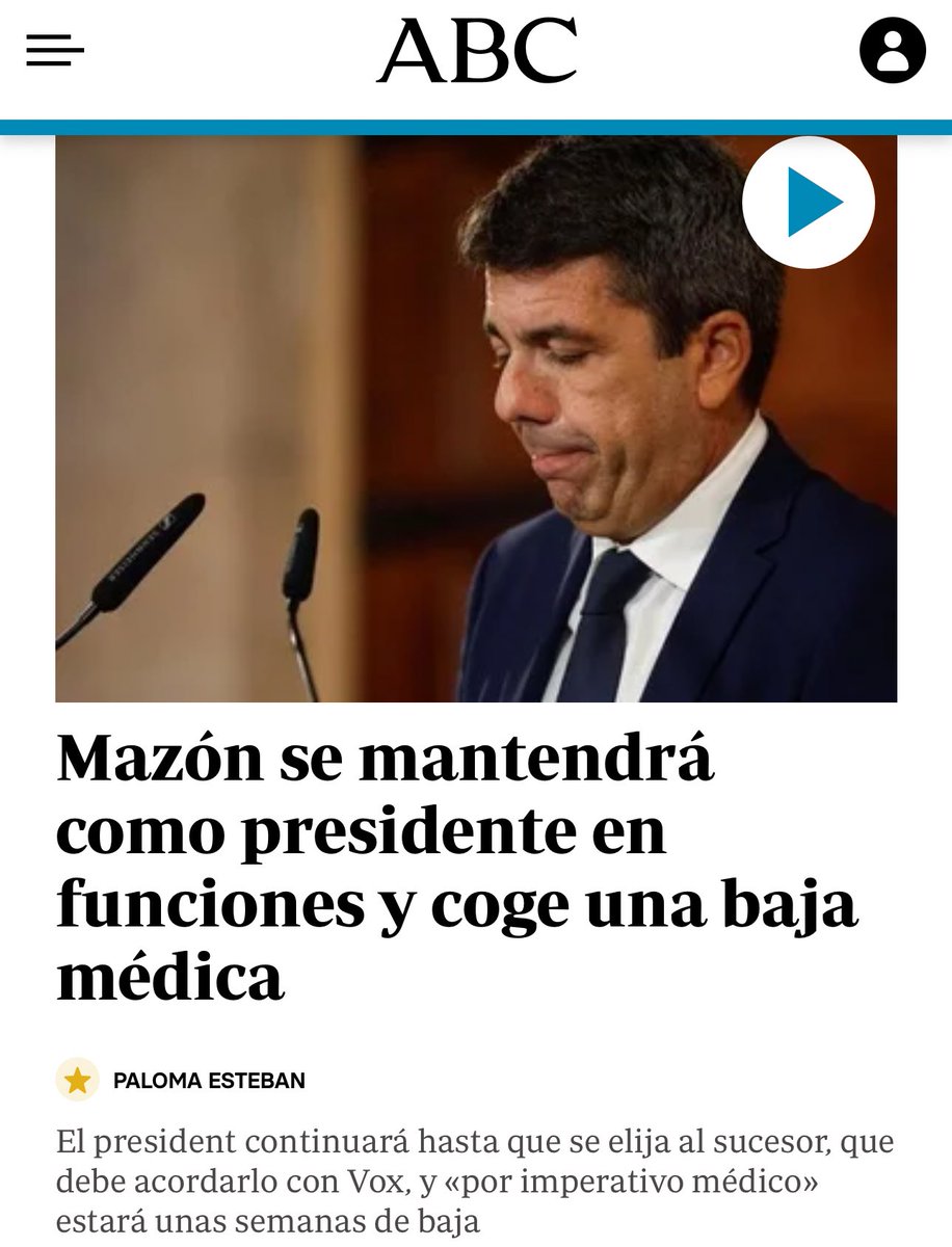 📢Vamos a empezar diciendo la verdad.  Mazón no ha dimitido. Se ha tomado una baja médica. Es una trampa.