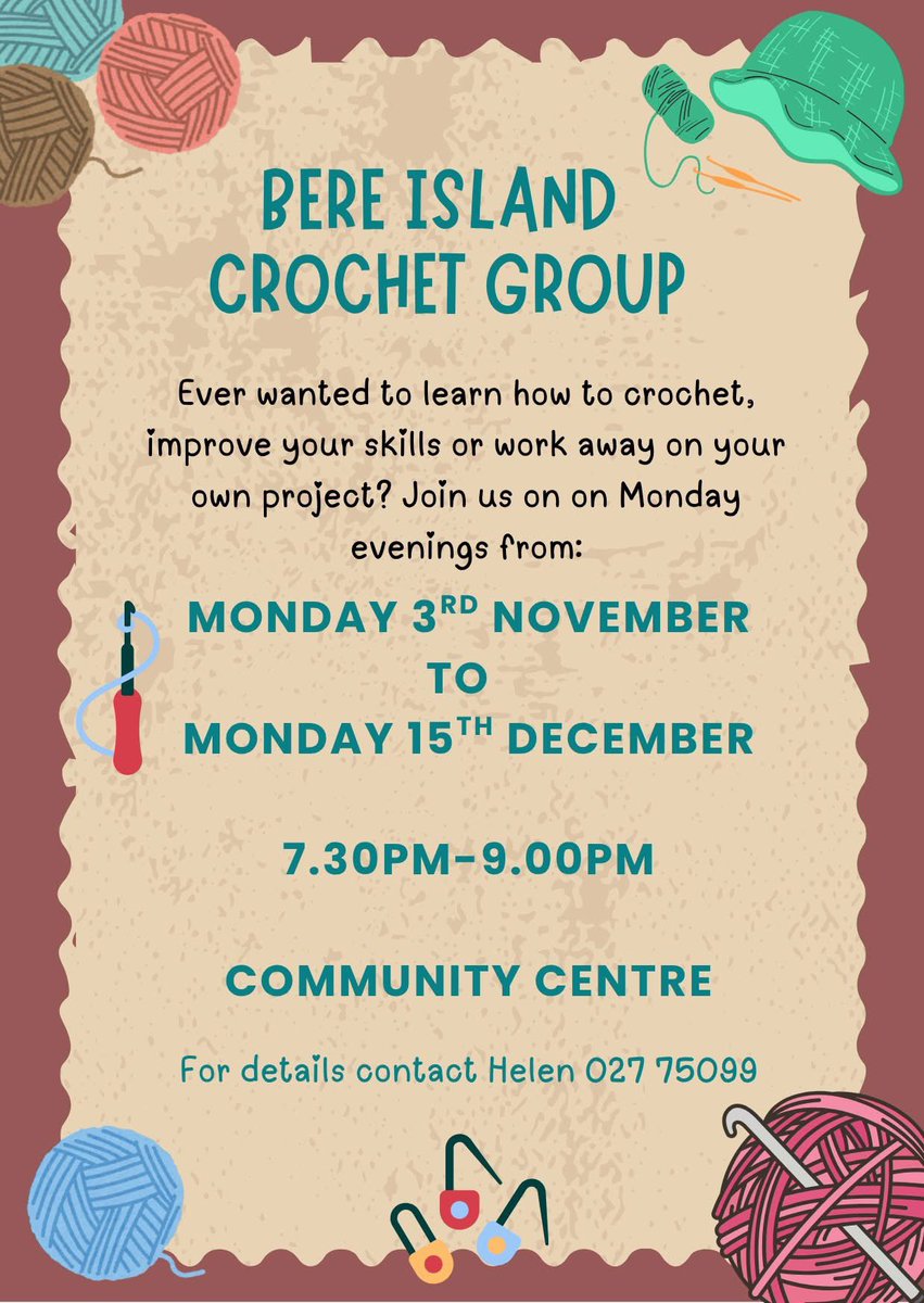 Crochet classes are starting on Bere Island tonight.