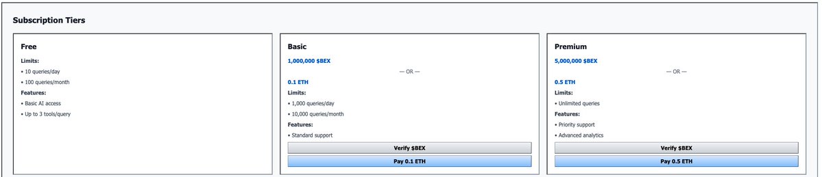 ExplorerOnBase's tweet image. 5,000,000 $BEX gets you a maximum tier subscription!

Top-of-the-line AI analytics at your finger tips, only on Base Explorer!