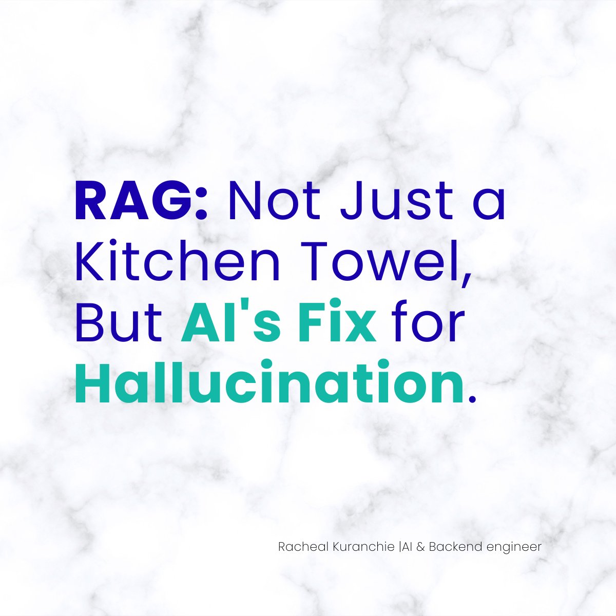 RachealKuranch2's tweet image. Confession: I thought &quot;RAG&quot; was a cleaning cloth when I first heard it. 😂
But RAG (Retrieval-Augmented Generation) is actually the key to fixing AI&apos;s biggest problem: Hallucination.

Read the full post here: linkedin.com/posts/racheal-…

#RAG #GenerativeAI #PromptEngineering