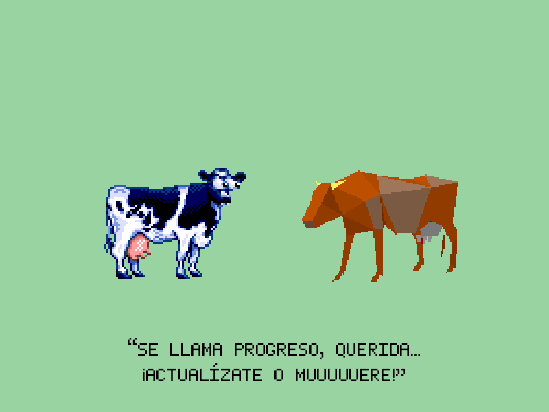 retrobitios's tweet photo. Me temo que de esa vaca no podrás obtener leche texturizada. 🐄🤣
#PixelArt #RetroGaming #InsertLaughs https://t.co/0xcnzlyfl8