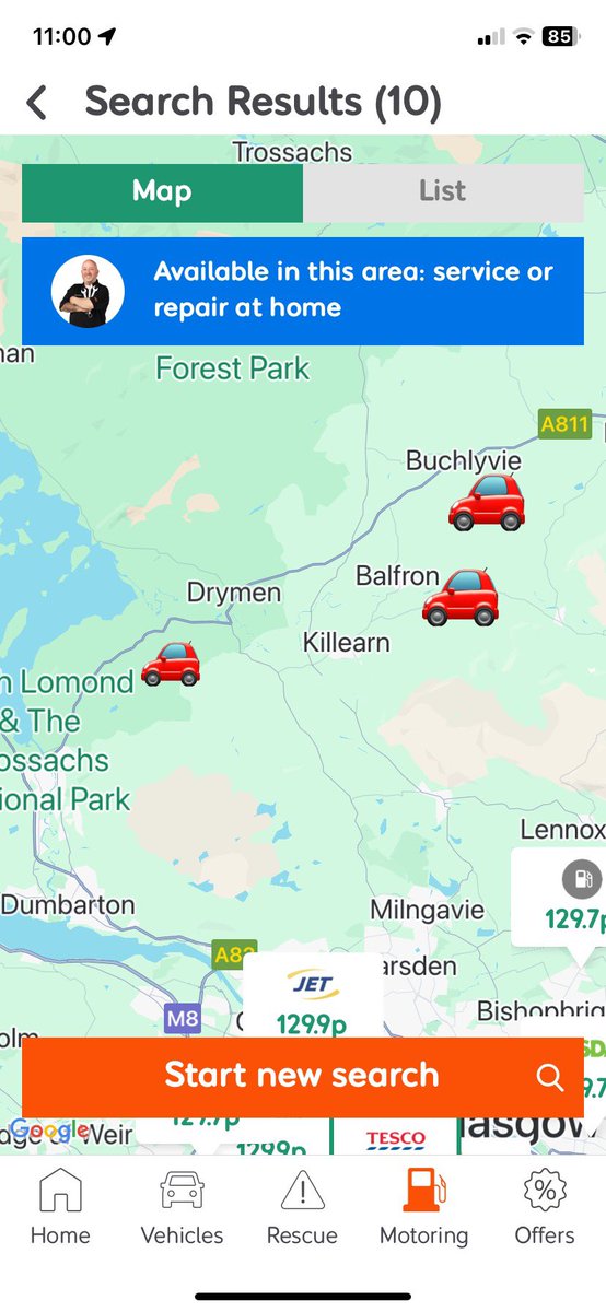 ps_pause's tweet image. I used the @TheRAC_UK app to look for fuel prices near me. I live north of Glasgow. Not one of the three nearest fuel stations marked 🚗 inc a Morrisons were listed. RAC says it uses @AllstarFuelCard information. Why no listing?