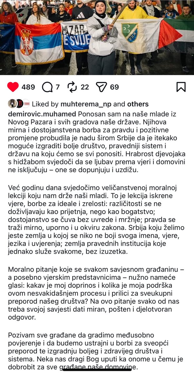 Veliki broj Bošnjaka, posebno žena, a meðu njima i puno onih koje i same nose hidžab, glasno i javno se usprotivio hajci koja se danima vodi protiv mlade devojke Nadije, junakinje viralnog snimka, zajedno sa njenim saborcem Savom. U linču učestvuju vernici iz Novog Pazara, verska