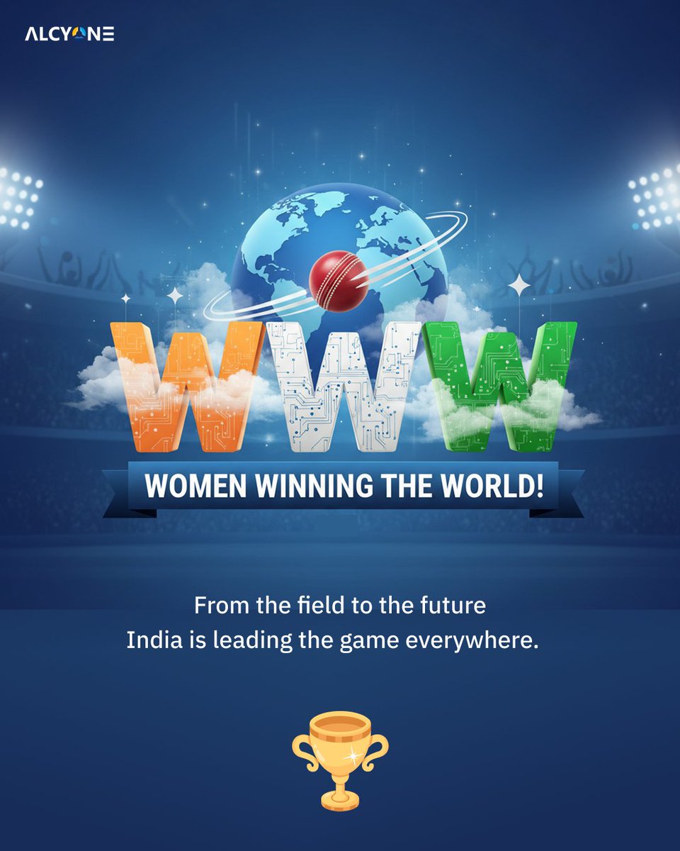 The Women’s World Cup win proves it- the future is powered by Indian women!

#WorldCup2026 #DigitalTransformation #WomensWorldCup2025 #WomenInBlue #WomenEmpowerment #WomensCricket #TechFamily #ProudMoment #worldwide #Champions #TeamIndia #SouthAfrica BCCI Jay Shah