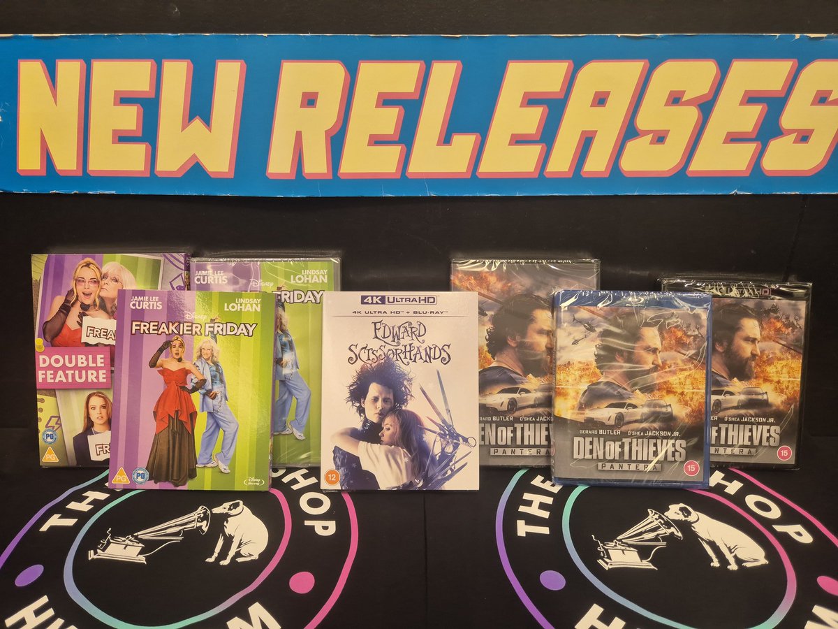 new releases this week include #FreakierFriday #denofthieves and #edwardscissorhands 
✨️
#hmv #hmvburton