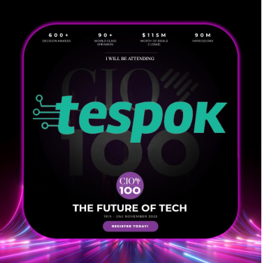 TESPOK will be attending the CIO100 Symposium &amp; Awards Africa from 19–21 November.

We look forward to connecting with industry leaders and innovators driving Africa’s digital transformation.

For partnership or meeting inquiries:
bizdev@tespok.co.ke
#CIO100Awards #CIO100 #TESPOK