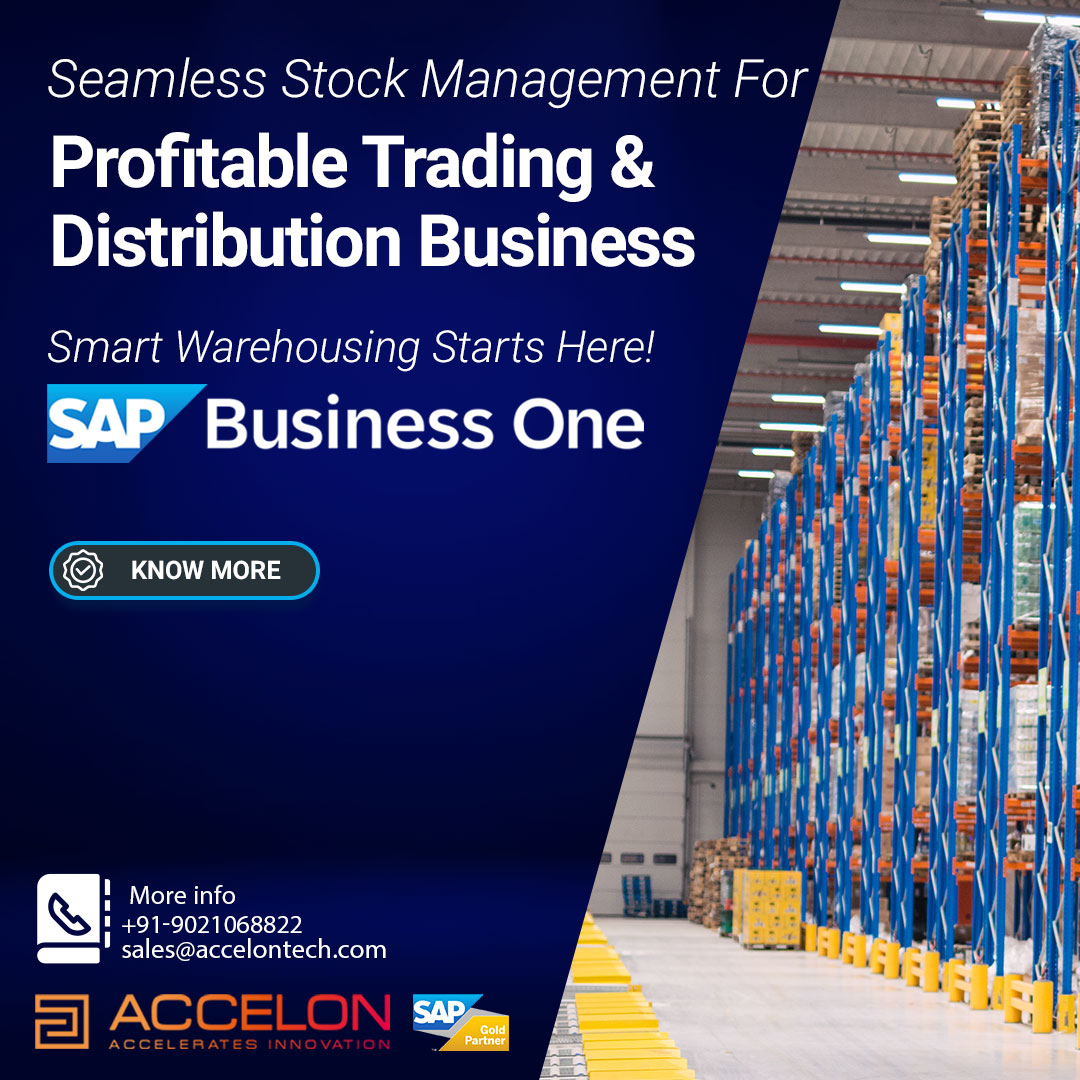 accelon's tweet image. 📦 Take Full Control of Your Trading &amp;amp; Distribution Business with SAP Business One!

With real-time visibility into stock levels, you can:
✅ Automate stock tracking
🏬 Integrate warehouses seamlessly
📈 Forecast demand accurately

Say goodbye to overstocking &amp;amp; stockouts—optimize…