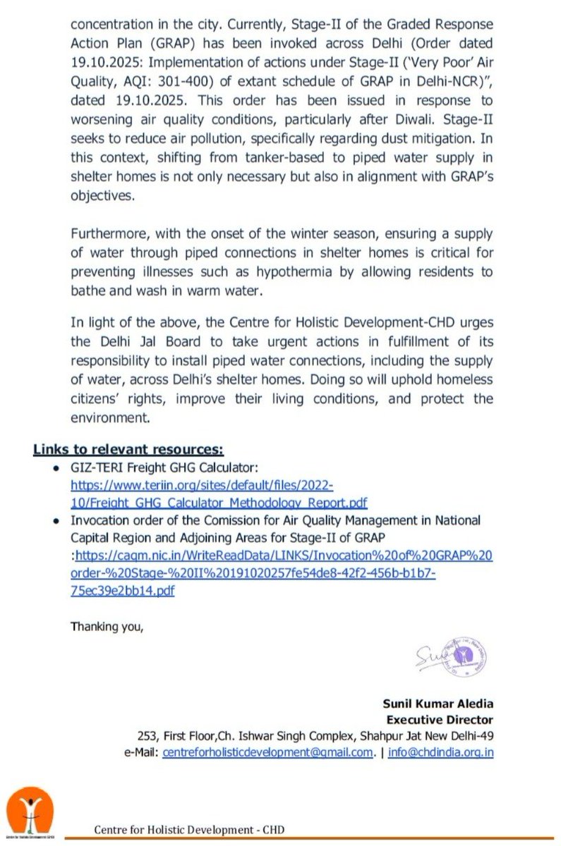 Nearly half (48.7%) of Delhi’s 195 shelter homes lack piped water. Homeless citizens’ right to clean water under Article 21 is being violated. <a href="/DelhiJalBoard/">Delhi Jal Board</a> must act urgently to ensure piped supply in all shelters. 

#RightToWater #Delhi