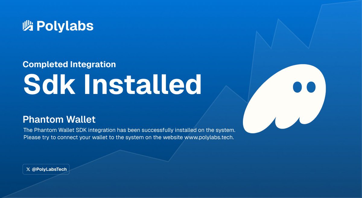 PolyLabsTech's tweet image. Integration Complete!
We’ve successfully installed the Phantom Wallet SDK on the Polylabs system.

You can now connect your wallet and experience seamless on-chain prediction trading at 👉 polylabs.tech

#Polylabs #PhantomWallet #SDK #Web3