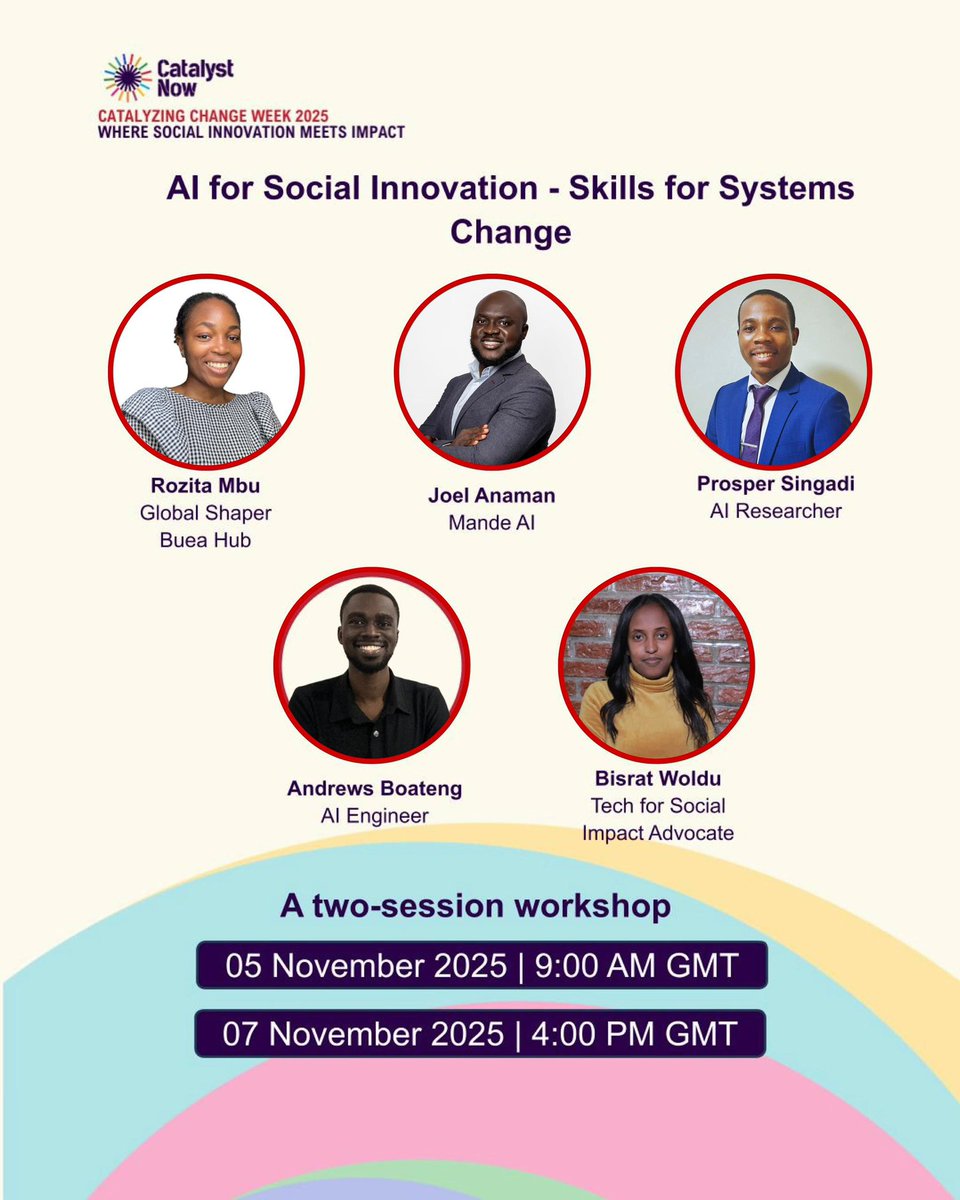 jayanaman's tweet photo. Excited to partner with Catalyst Now to highlight the opportunities that technology presents to social innovators as part of Catalyzing Change Week 2025
Registration link in replies
#CCW2025 #CatalystNow #AIforSocialInnovation https://t.co/UKgPgqqdMJ