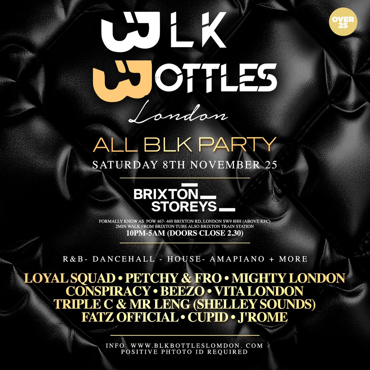 jromePR's tweet image. This Saturday Join us for another big night of music &amp;amp; entertainment 🕺🏾💃🏽

Tables sold out ✔️ 

#R&amp;amp;B - #Dancehall- #House - #Amapiano + more 

All black wear party 🌑

#grown #vibes #mixedmusic #london #scorpios

@blkbottleslondon 

blkbottleslondon.com 🎬