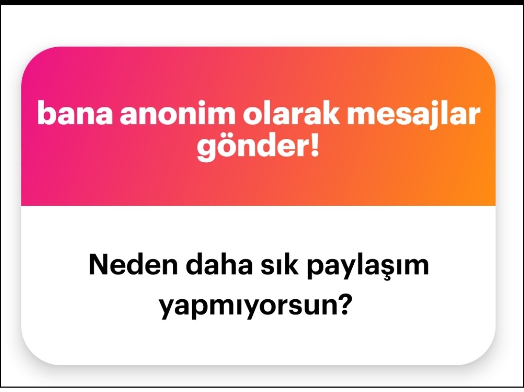 2011 den bari hiç paylaşım yapmamış gibiyim dimi 😃

PAYLAŞMAYI SEVMİYORUM 😉