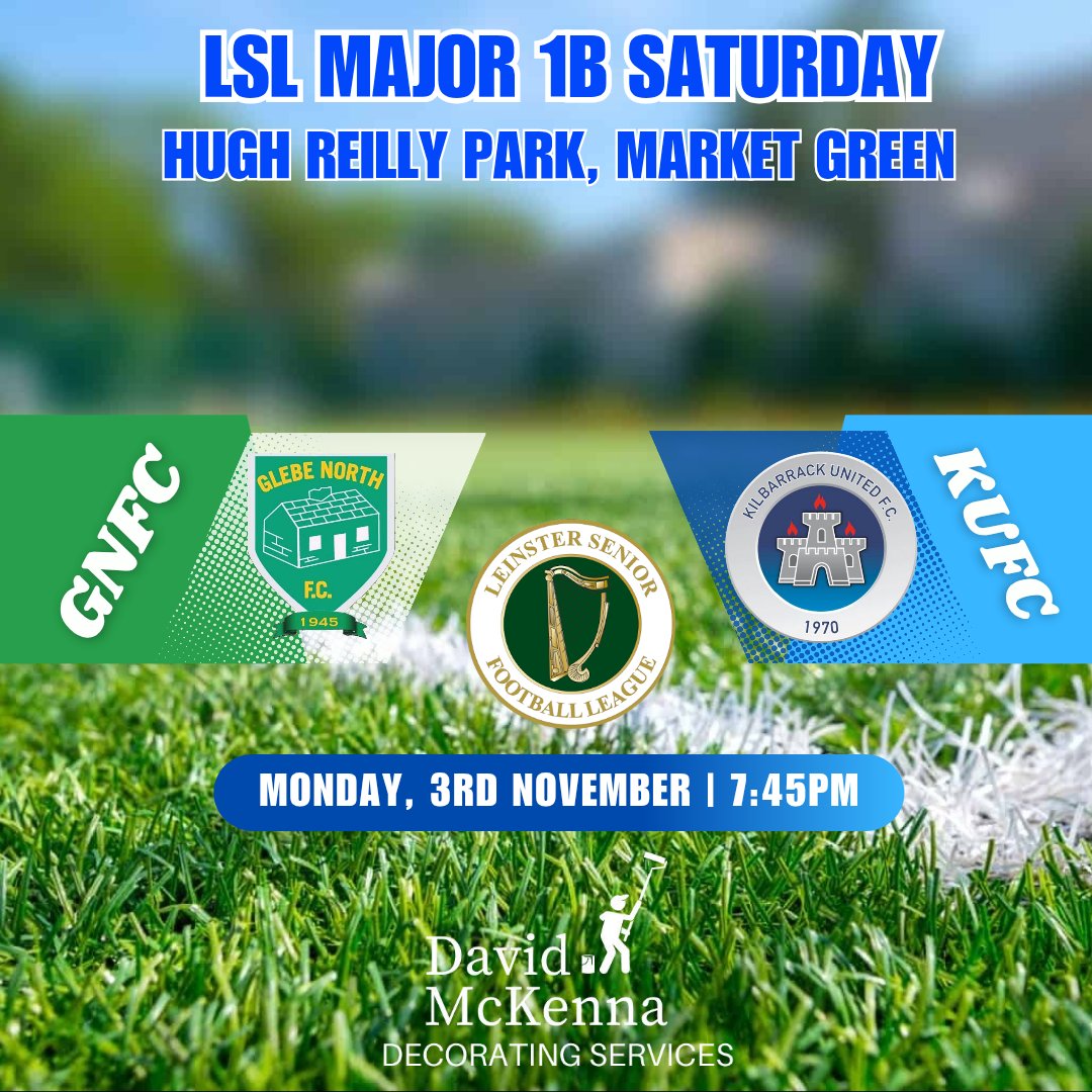 Our LSL Major 1B Saturday side are in league action tonight as they travel to Hugh Reilly Park to face Glebe North Football Club ⚽️

Best of luck lads 💙

<a href="/AlQuinn2015/">LSL Live Update’s</a> <a href="/LSLLeague/">Leinster Senior League</a> <a href="/hitthechannels/">Football lover</a> #LSLlivescore