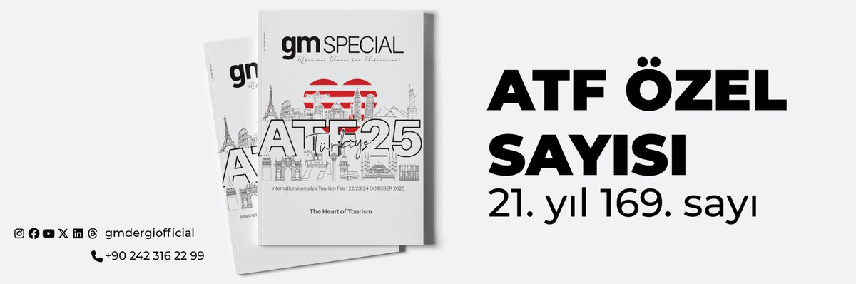 ♥️ Turizmin vizyon buluşması ATF25 Türkiye’ye özel olarak hazırlanan GM – ATF Özel Sayısı şimdi yayında!

🔗 gmtourism.com/dijital-yayin linke tıklayarak GM – ATF Özel Sayısı’nı dijital olarak okuyabilirsiniz. 

#gmdergi #gmturizmveyönetimdergisi #gmtourism #dergi #magazine