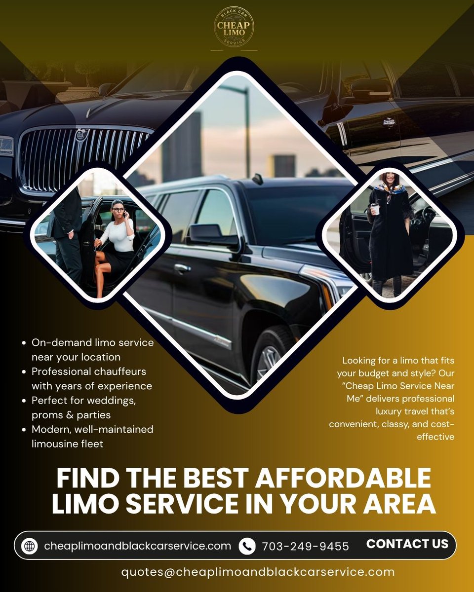 cheaplimocars's tweet image. Looking for a limo that fits your budget and your lifestyle?
 📞 703-249-9455 | 🌐cheaplimoandblackcarservice.com
Visit: cheaplimoandblackcarservice.com/cheap-limo-ser…
#CheapLimoServiceNearMe #AffordableLimoDallas #DallasLimoService #LuxuryOnBudget #DallasWeddingLimo #DallasAirportLimo #DallasEvents
