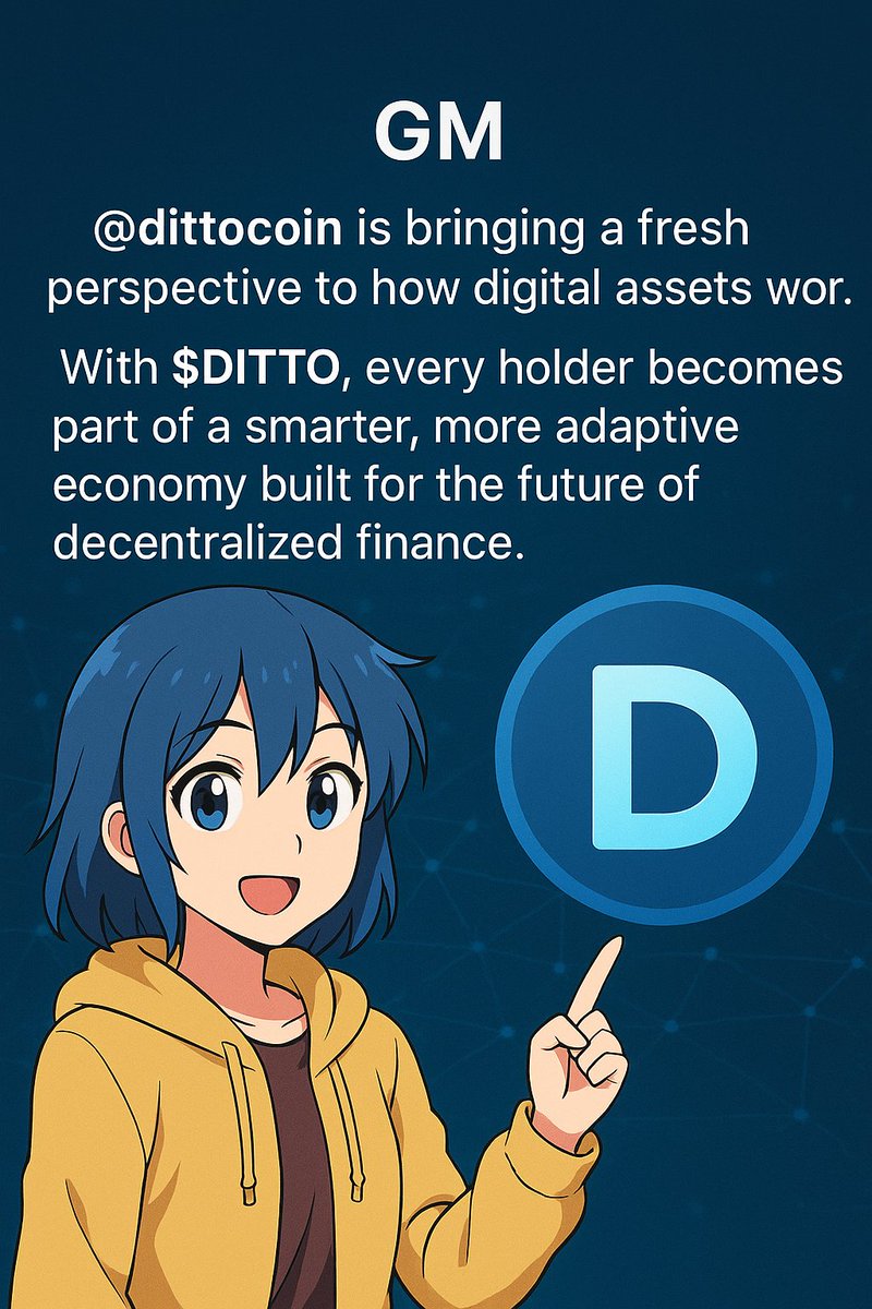 mustapharufai17's tweet image. DittoCoin ($DITTO) — Enter the Dittoverse

@dittocoin is building a creative Web3 ecosystem where digital culture, creativity, and tokenized rewards come together. Every action, quest, or creation within the Dittoverse contributes to a growing digital identity for users, creators