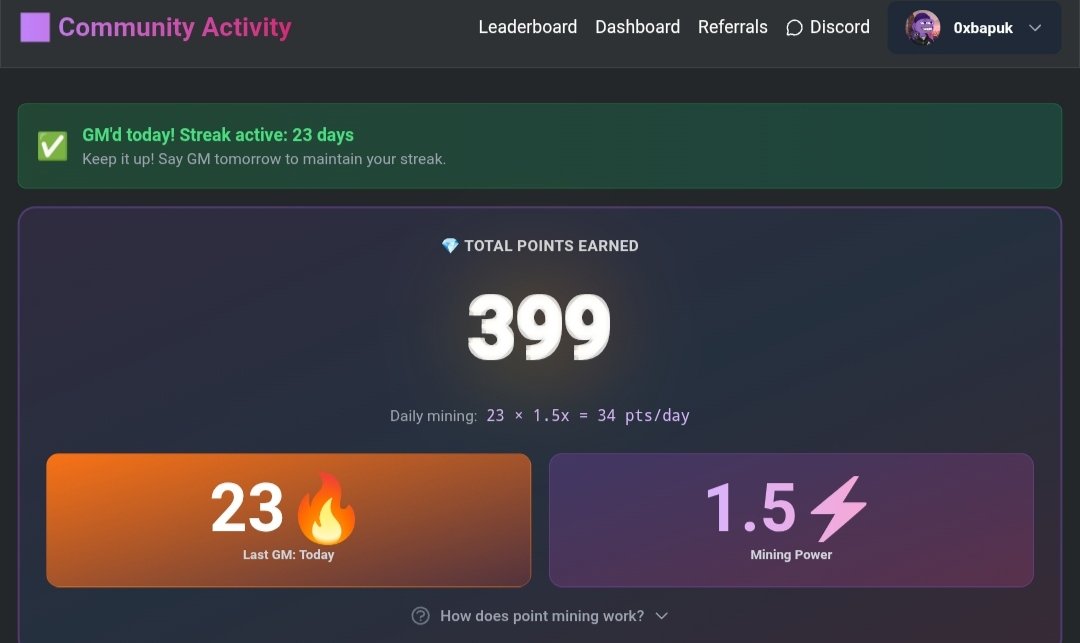 bapuk_nads's tweet photo. Day 23 dailly gm on @polana_network 
And i get 399 poin

Lets join fam, klik link and gm on dc you get 100poin

https://t.co/6iE5scvHWV https://t.co/BQE3hl7hfI