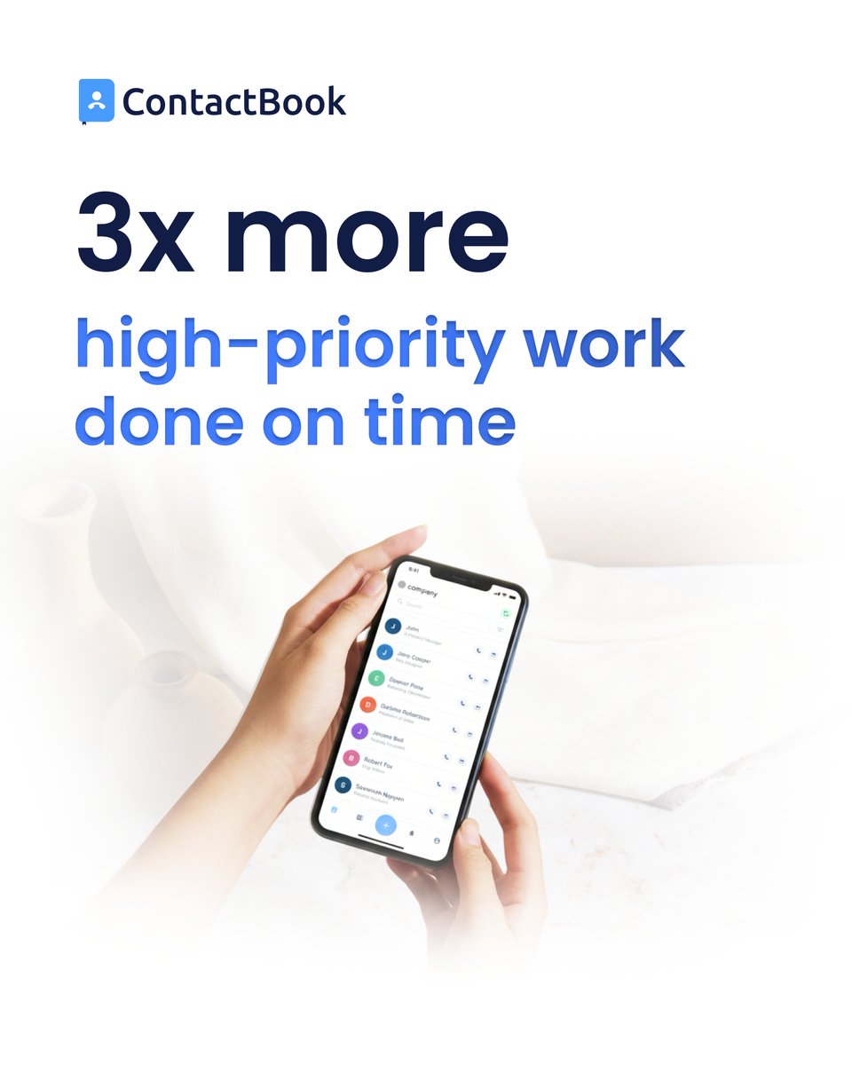 contactbookapp's tweet image. Doing high-priority work on time starts with better organization.

With ContactBook, you can centralize your contacts, set reminders, and keep every important follow-up visible, helping you complete 3X more critical work on time.

🔗 contactbook.app

#ContactManagement