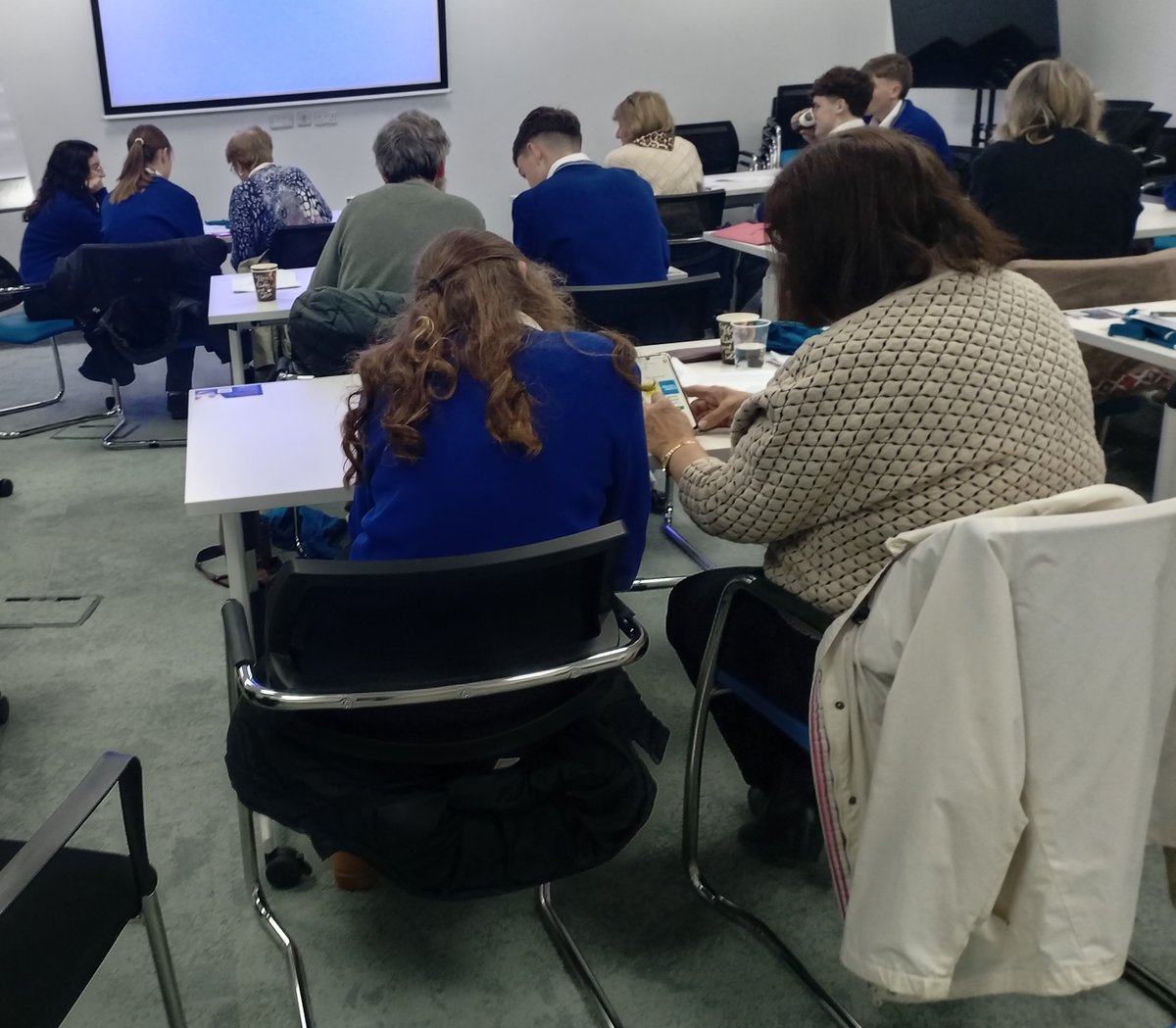 We’re halfway through our Digital Skills Training for Seniors. So far we've covered: Internet, email &amp; WhatsApp. Seniors love learning with TY students and the students are enjoying the chats too! We have 3 sessions left. 
#DigitalSkills #LearningTogether #TYStudents