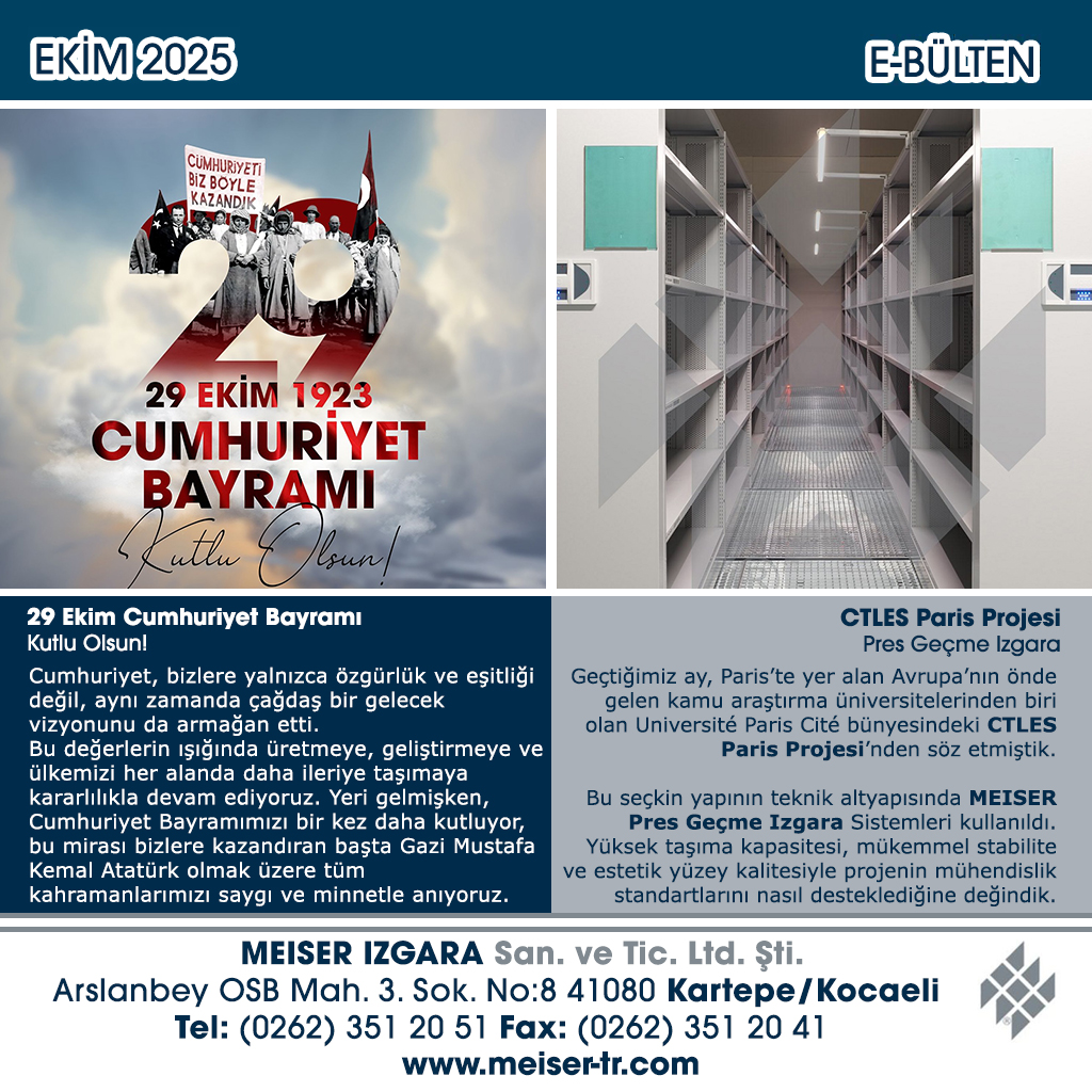 MeiserTR's tweet image. #EkimBülteni 2025

Ekim ayında, hem Avrupa’daki prestijli bir projede yer almanın gururunu hem de Cumhuriyetimizin 102. yıl dönümünün heyecanını birlikte yaşadık.

#MeiserBulten #MeiserTurkiye #cumhuriyet #ekim2025