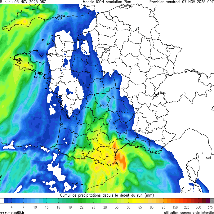 meteo60's tweet image. ⛈️Le risque d'épisode pluvio-orageux significatif reste d'actualité entre jeudi et vendredi sur le sud de la #France, notamment du côté de l'#Occitanie et du #LanguedocRoussillon. 
Cartes : meteo60.fr