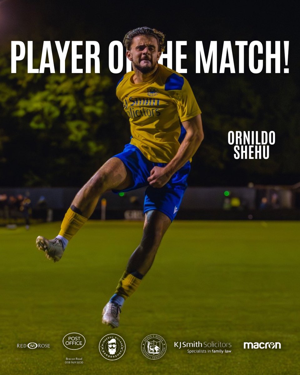 Friday’s Player of the Match was Ornildo Shehu ! 🍾

This lad scores goals. A constant menace to the Langley defenders and a deserved PotM award 🤝

#WeAreUnited🩵