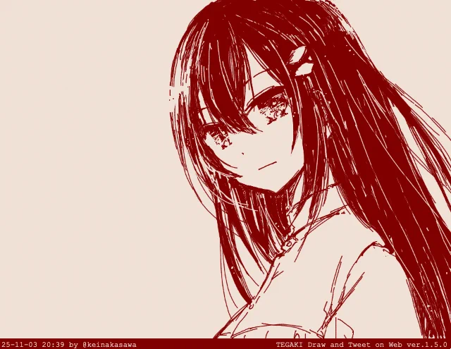 描いては消して描いては消しての繰り返しでここまで #tegaki_dt