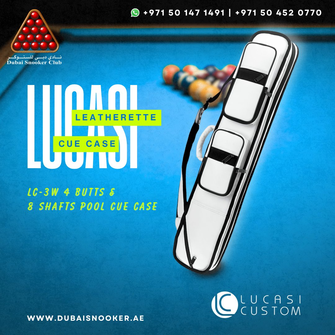SnookerDubai1's tweet image. Lucasi Leatherette Cue Case | Holds 4 Butts &amp;amp; 8 Shafts.

🌐dubaisnooker.ae

#lucasi #cuecase #poolcuecase #billiardcuecases #billiardcue #poolcue #billiards #poolplayers #billiardlovers #foryoupage❤️😍