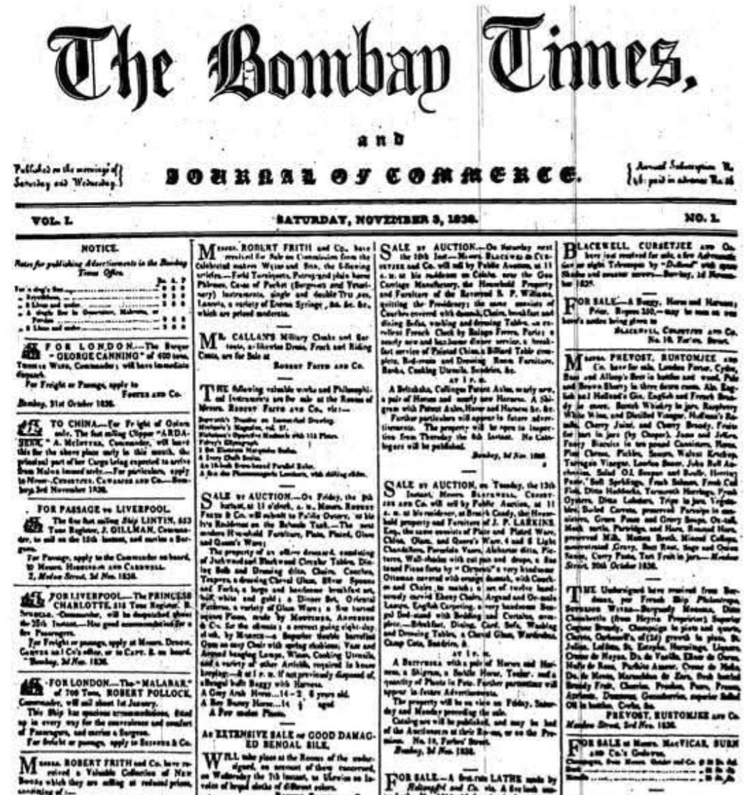 This day, 187 years ago, this newspaper, today called The Times of India, was born. 
<a href="/timesofindia/">The Times Of India</a> #newspaper #PowerofPrint