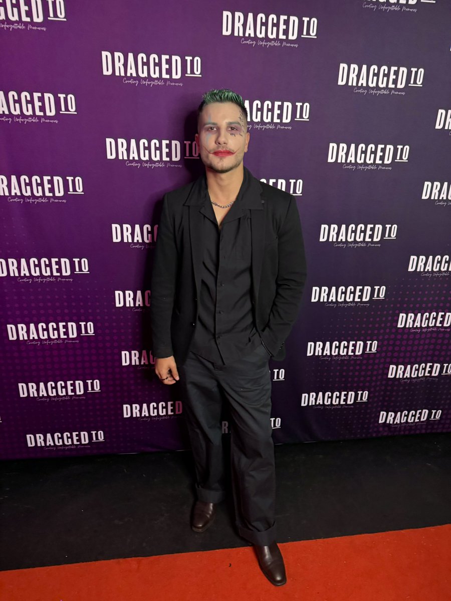 AnthonyLucas30's tweet photo. Celebrating spooky season. 🎃 Thanks for having us #DraggedTo! https://t.co/LwDrWPENzo