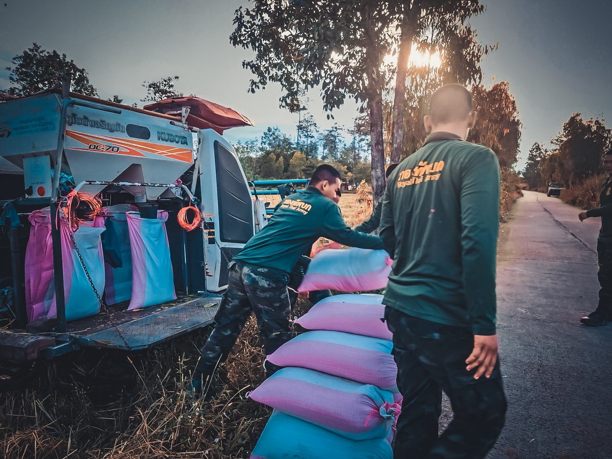 “ทหาร คือ ลูกหลานชาวนา ปกป้องปวงประชา และมีจิตอาสาช่วยเหลือประชาชน“

กองร้อยปืนใหญ่สนามที่ 612 โดย กองพันทหารปืนใหญ่ที่ 106 กรมทหารปืนใหญ่ที่ 6 จัดกำลังพลจิตอาสาของหน่วย ลงพื้นที่ช่วยเหลือชาวนาเก็บเกี่ยวข้าวนาปี พื้นที่ อ.กันทรลักษ์ จ.ศรีสะเกษ
#กองทัพบก #RTA
#จิตอาสา
#ปืนใหญ่สนาม