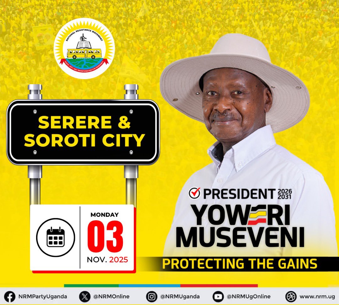 #MondayMotivation
Today our presidential candidate and national chairman will campaign in districts of serere and soroti city all is set and people are ready to welcome him <a href="/EchoduOfficial/">Calvin Echodu</a> <a href="/nimrodkakayi1/">Nimrod Kakayi.</a> <a href="/Mukulaa/">Mukula</a> <a href="/MosesKagodo/">kasujja Moses Kalule Kagodo</a> 
#ProtectingTheGains 
#NewMonth