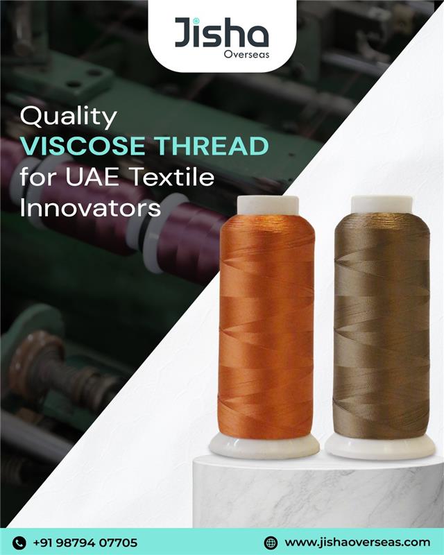 jishaoverseas's tweet image. Shine beyond the ordinary! ✨
Premium Viscose Threads from Jisha Overseas — trusted by UAE textile innovators for strength, sheen &amp;amp; smooth finish.
Partner with quality.
📞 +91 98794 07705 | 🌐 jishaoverseas.com
#JishaOverseas #ViscoseThread #UAETextile #EmbroideryThread