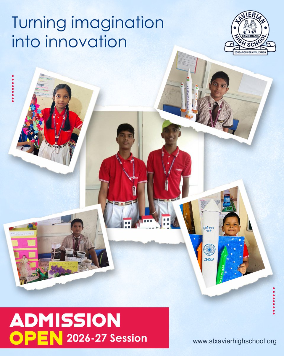 xavieriangroup's tweet photo. Xavierian Group of Schools — Turning Imagination into Innovation! 🚀
🌟 Admission Open for Session 2026-27! 🌟

Where young minds dream, explore, and create a brighter tomorrow.
Join a school that believes in nurturing creativity, curiosity, and confidence. https://t.co/8biQtQKzif