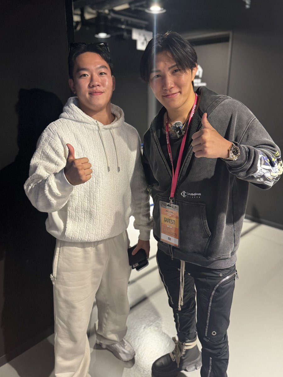 伊井ゆうた マジで面白いんだが めっちゃデカくなってた お互いに笑 #RIZIN_LANDMARK12