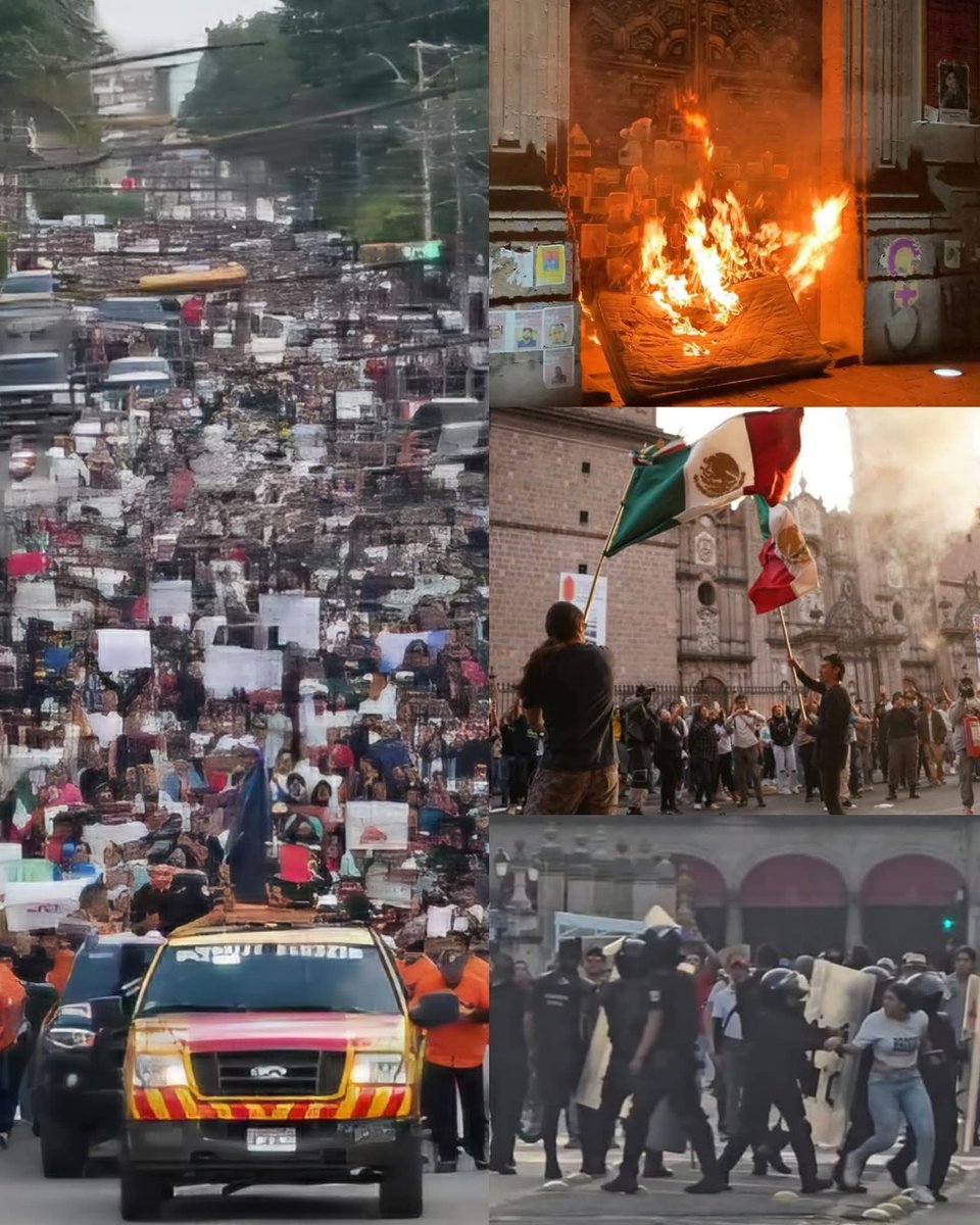 NoSoyBuenaOnda's tweet image. #ATENCIÓN: ¡DAN INICIO AL MOVIMIENTO DEL SOMBRERO!, MÁS DE 40 MIL MICHOACANOS SE MANIFESTAN EN LAS AFUERAS DEL PALACIO DE GOBIERNO 

#Nacional.- El amor de los ciudadanos de Michoacán, hacia Carlos Manzo Rodríguez, es tanto que arriesgando su propia v¡də irrumpieron, destrozaron…