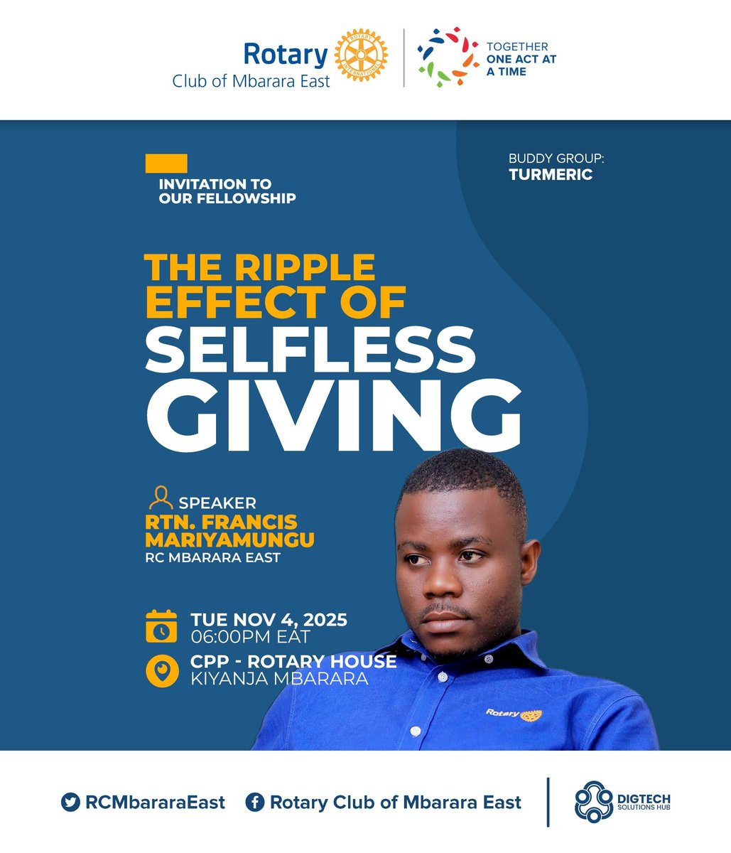 RCMbararaEast's tweet image. This Tuesday as we begin the month, our speaker will share about &quot;The Ripple Effect Of Selfless Giving&quot;

This is the month of givers, let&apos;s do this