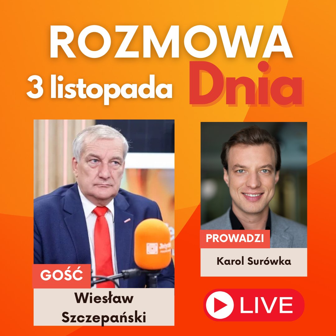 🔸 Gościem #RozmowaDnia u <a href="/SurowKarol/">Karol Surowka</a> po 16:30 będzie: <a href="/Szczepanski2019/">Wiesław Szczepański</a> - <a href="/MSWiA_GOV_PL/">MSWiA 🇵🇱</a> 🎙️
🔊 Słuchajcie nas na antenie i przez player: player.polskieradio.pl/anteny/jedynka