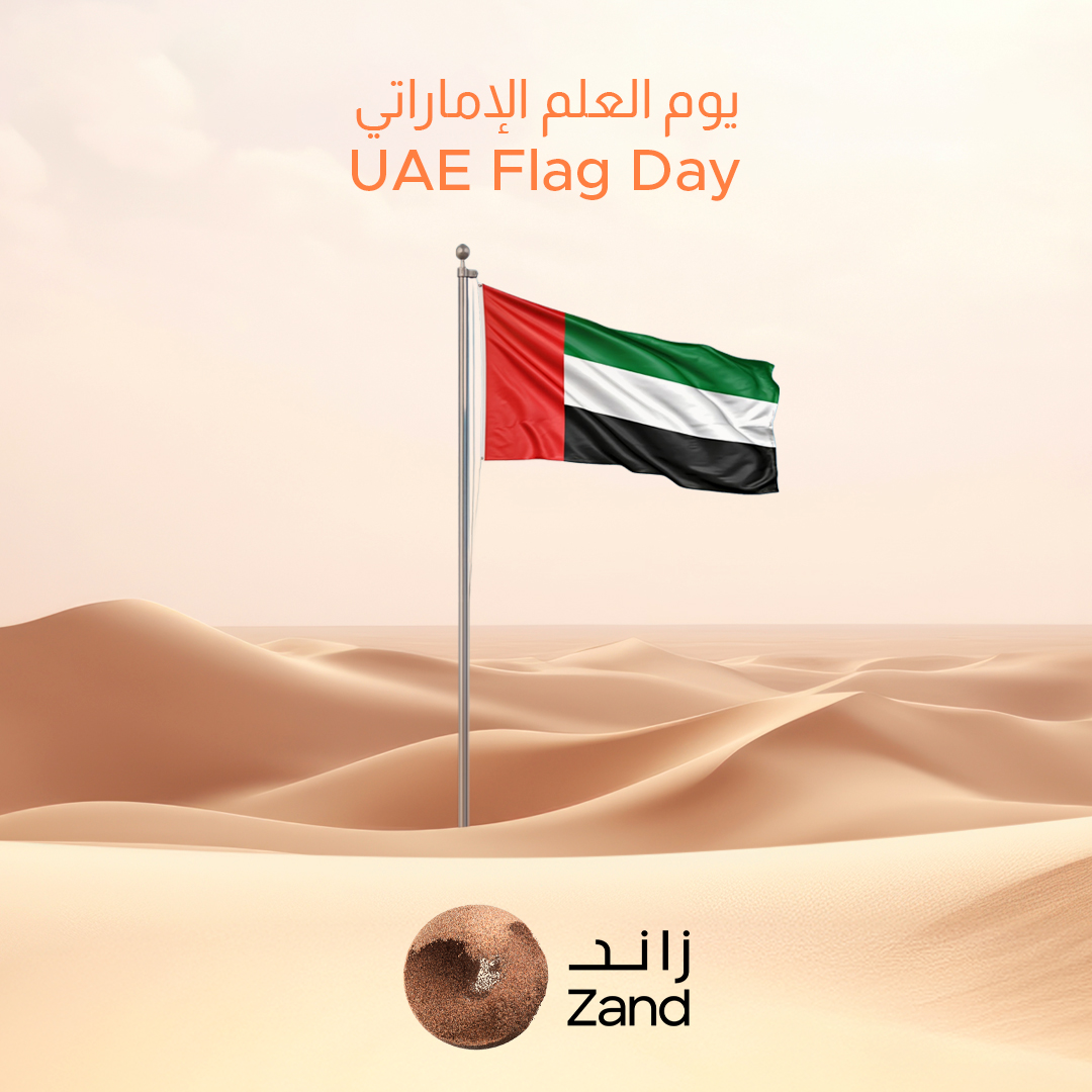 Today, on UAE Flag Day, we honor our nation and the enduring spirit of unity, progress, and pride that defines both our country and its people.
At Zand, we stand together under one flag, driven by a shared vision and a commitment to a brighter future.

#FlagDay #Zand #UAE