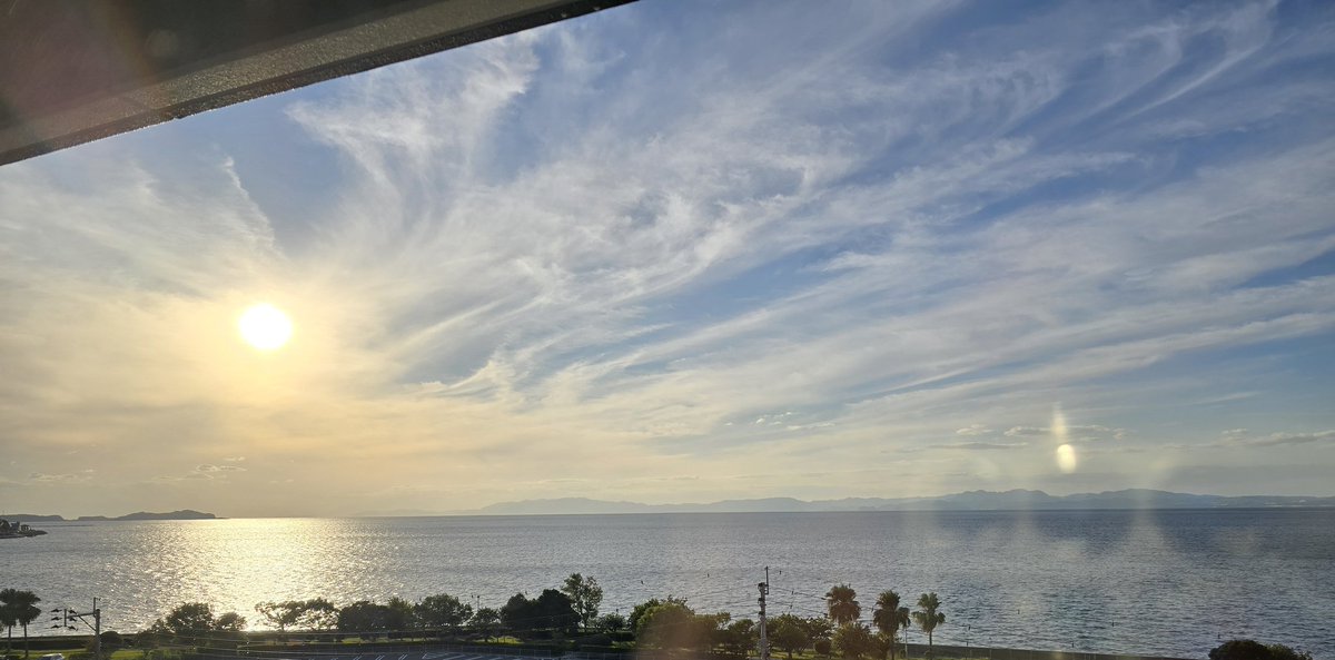 ﾏｯﾏのリクエストで夕日の写真撮った