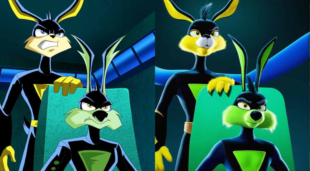 Dei_Spikelet_21's tweet photo. #ai #aiart #aiartwork #airedraw
#loonatics_unleashed #loonaticsunleashed
#ace_bunny #acebunny
#tech_e_coyote #techecoyote
#3d https://t.co/v0ebLN0TDJ