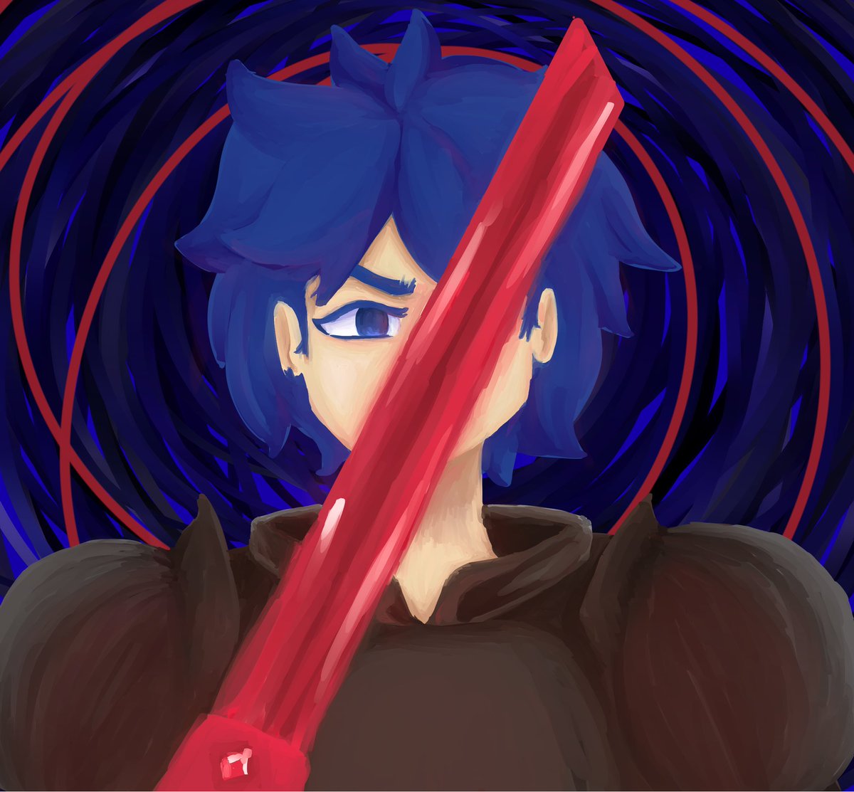 And here’s my part took a bit longer but we got there ~ 

Dante from the Minecraft series  aphmau diaries !! 
Thank you waddles for your patience, had a lot of fun drawing this !!