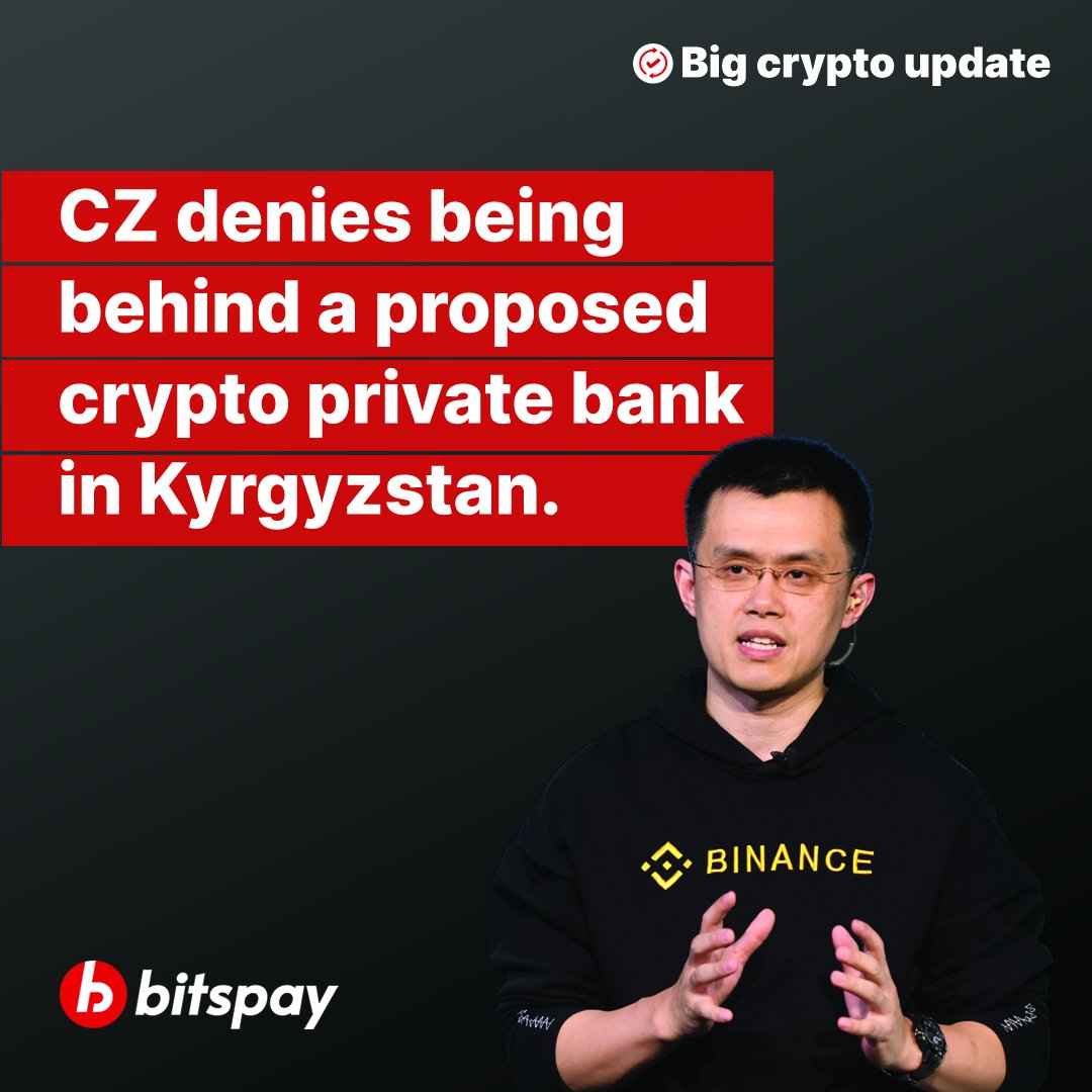 🚨 Big crypto update
“CZ denies being behind a proposed crypto private bank in Kyrgyzstan.”
At BitsPay Exchange, we keep you up to speed with the stories that matter — so you trade with clarity and awareness.
👉 Stay aware. #CryptoNews #BitsPayExchange