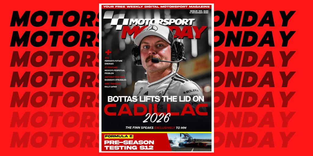 MSportMonday's tweet photo. * #F1 EXCLUSIVE *

#MotorsportMonday Reporter @MandyCuri sat down with Valtteri #Bottas at the #USGP to talk about his #Mercedes role &amp; his future with #Cadillac ... read it FOR FREE in this week's magazine (p9) 👉 https://t.co/cVCrRQzKSL https://t.co/pACReuDsuW