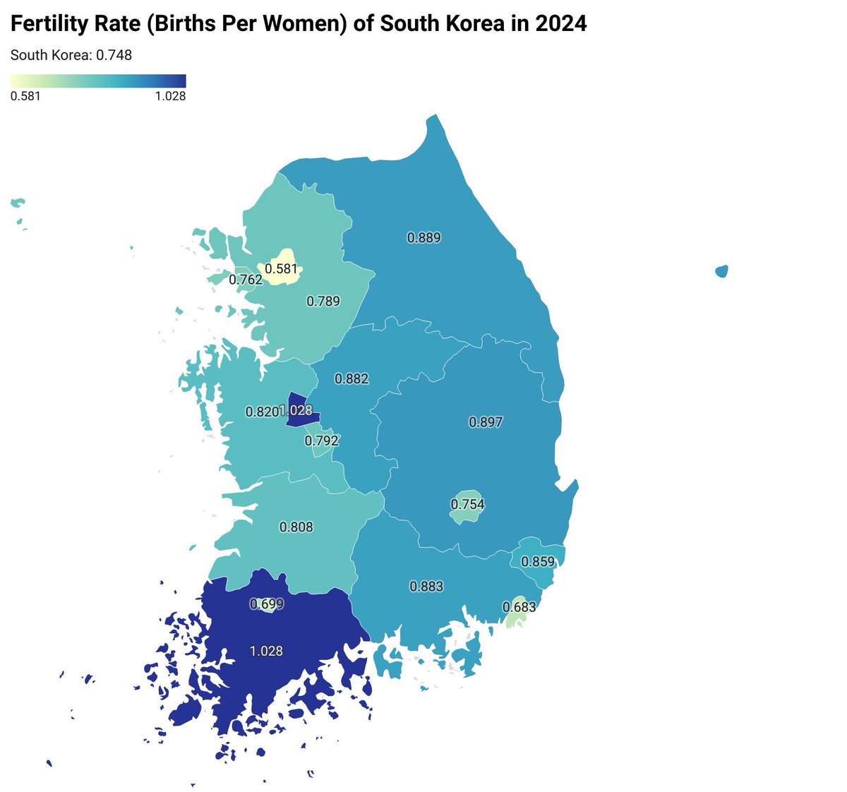 South Korea is not in a demographic crisis, it’s in demographic implosion. At births rate of 0.748 it basically will cease to exist after couple of generations. Poland, Italy and Spain are heading into similar direction. There will be a lot of vacant properties in these countries
